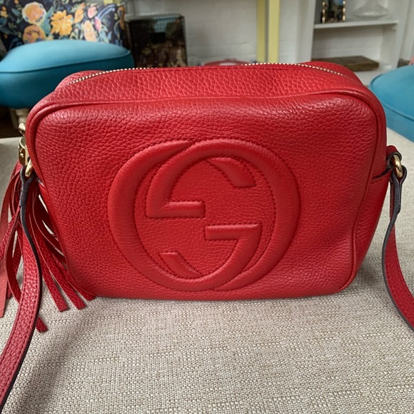 Authentic Gucci Red Small Soho Bag - Picture 10 of 13